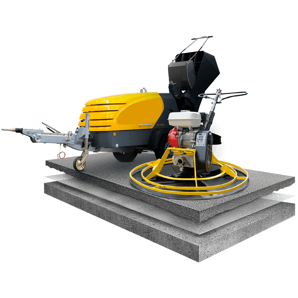 оборудование для полусухой стяжки