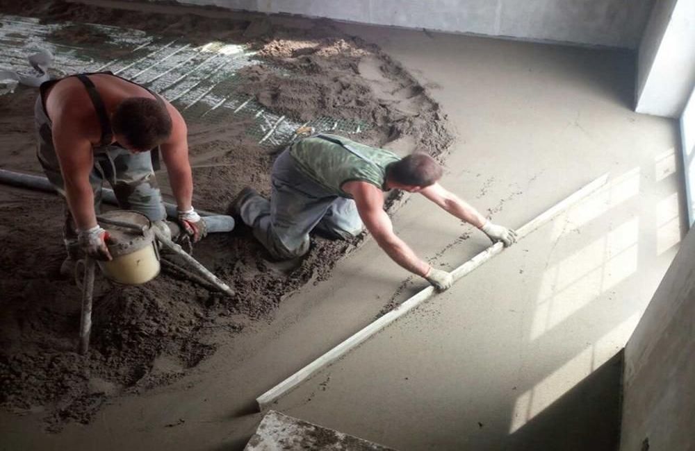 Как посчитать полусухую стяжку за м² с материалом? армированная фиброволокном полусухая стяжка