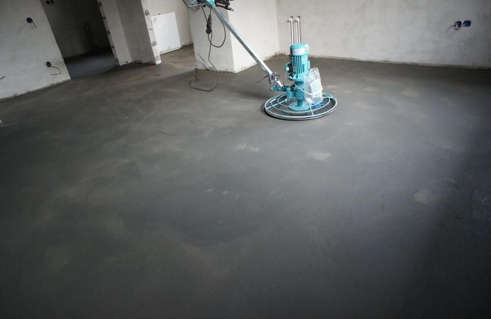 полусухая стяжка насосом