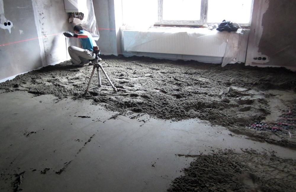 сделать полусухую стяжку в квартире