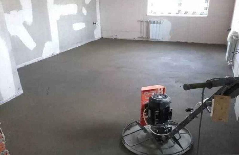 полусухая стяжка пола мешалкой