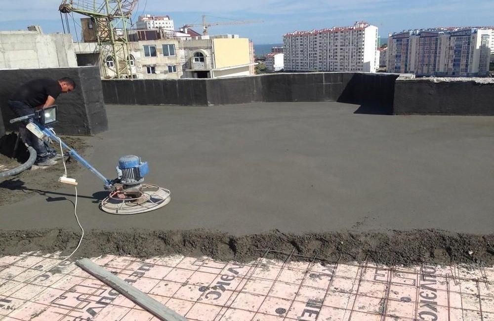 ручная полусухая стяжка пола