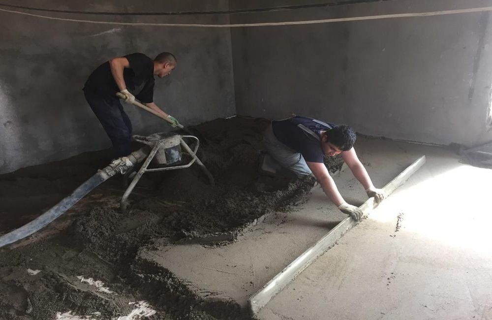 цена квадратного метра полусухой стяжки