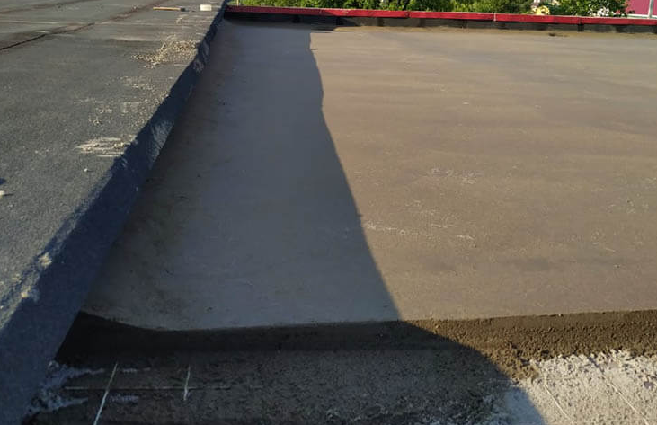 полусухая стяжка на крыше