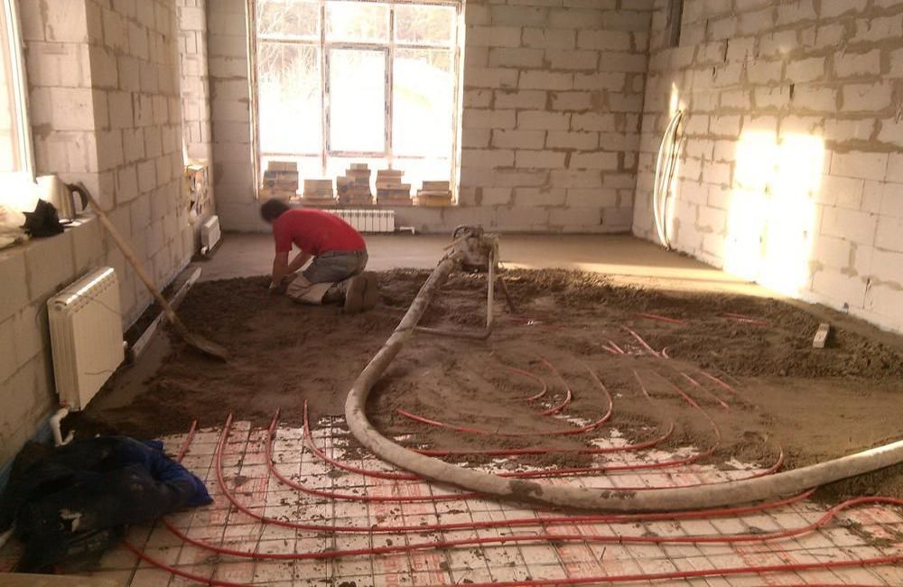 механизированная стяжка машиной