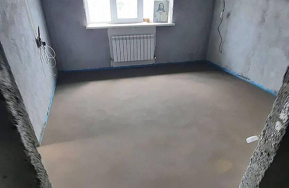 песчаная полусухая стяжка пола