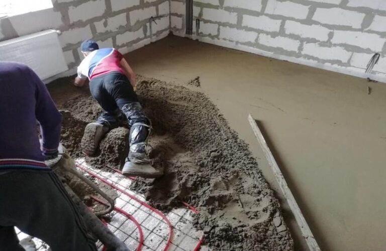 полусухая стяжка в частном доме