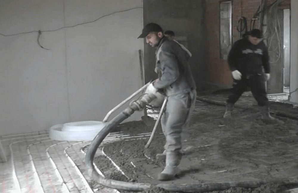 полусухая стяжка на крыше