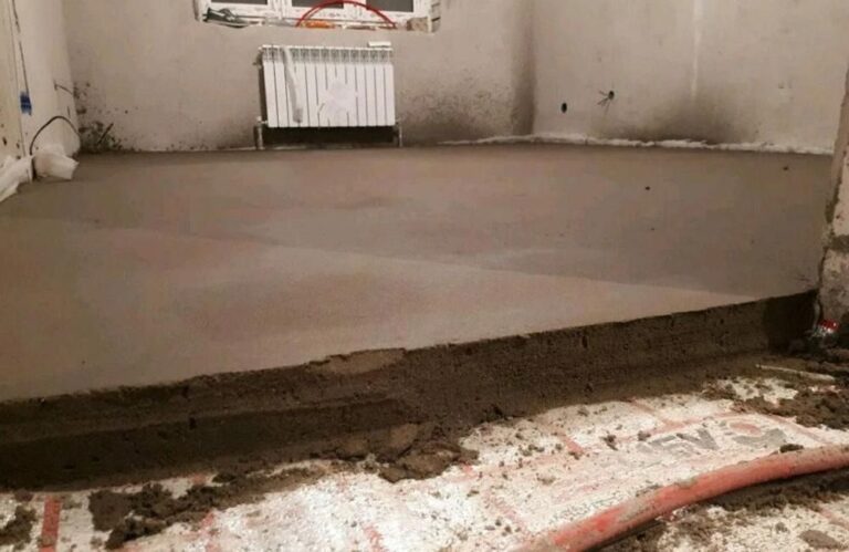 полусухая стяжка на минвату