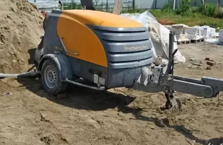 полусухая стяжка на пол растворонасосом