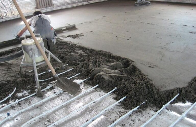 полусухая стяжка на пол с гарантией