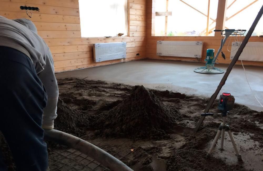 полусухая стяжка на фанеру