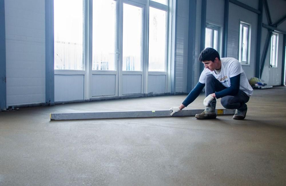 стяжка пола механизированная полусухая